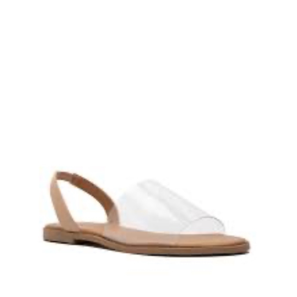 Sandals with Clear Upper and Slingback Design
